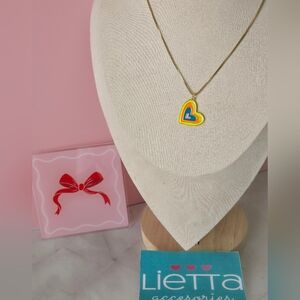 Colorful Heart Pendant Necklace